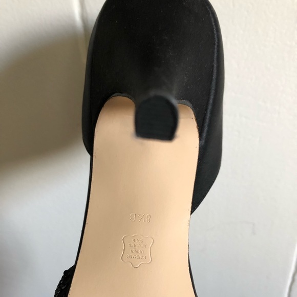 NWOT Caparros Black Beaded Open Toe Heels, 8.5 - Picture 6 of 8